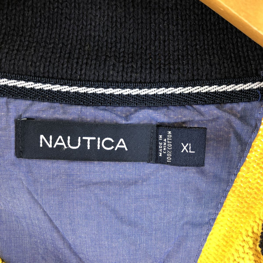 NAUTICA Lined Cotton Knit Half Zip Sweater Men's XL /eaa358233