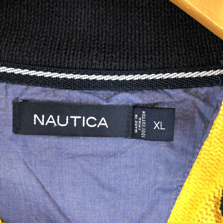 NAUTICA Lined Cotton Knit Half Zip Sweater Men's XL /eaa358233