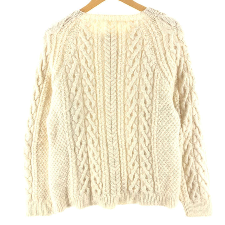 Fisherman Aran Knit Cardigan Women's L /eaa358240