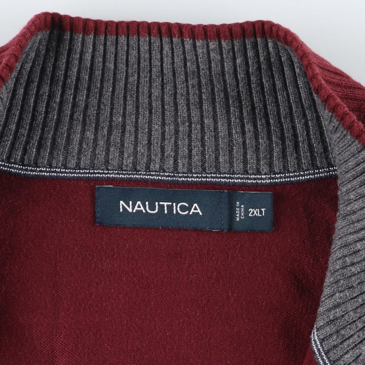 NAUTICA Cotton Knit Half Zip Sweater Men's XXL /eaa358265