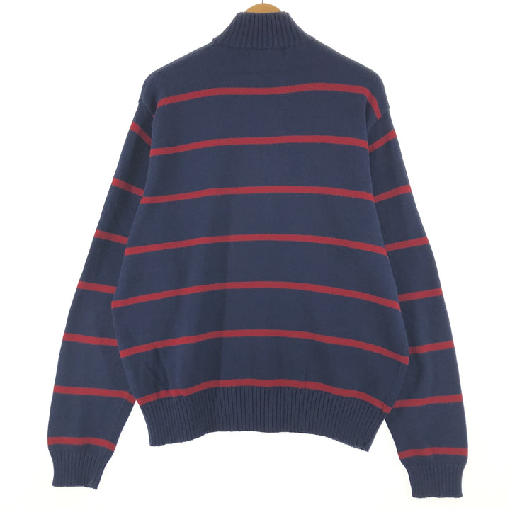 Ralph Lauren POLO by Ralph Lauren Striped Pattern Cotton Knit Half Zip Sweater Men's XL /eaa358282