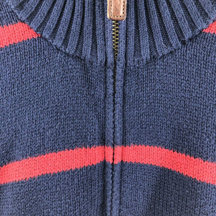 Ralph Lauren POLO by Ralph Lauren Striped Pattern Cotton Knit Half Zip Sweater Men's XL /eaa358282