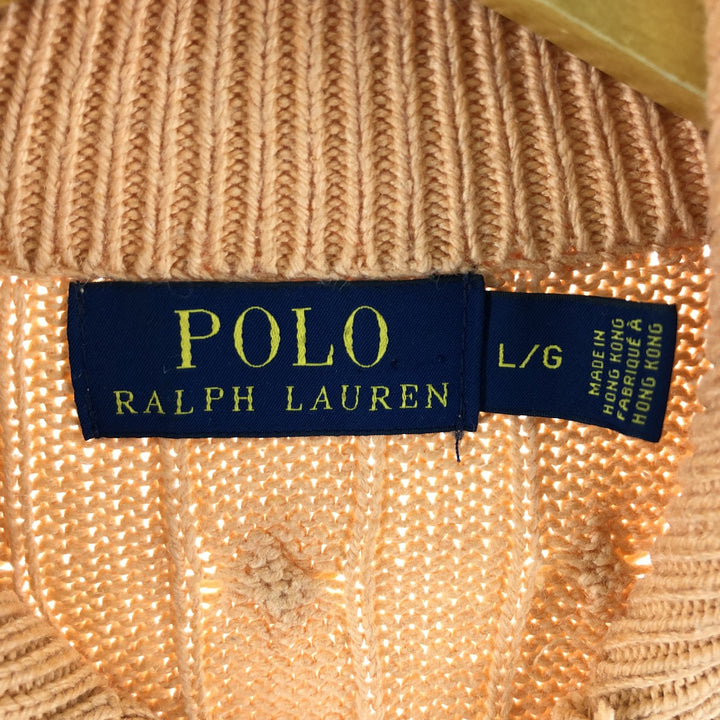 Ralph Lauren POLO RALPH LAUREN Cable knit silk knit half zip sweater Men's L /eaa358286