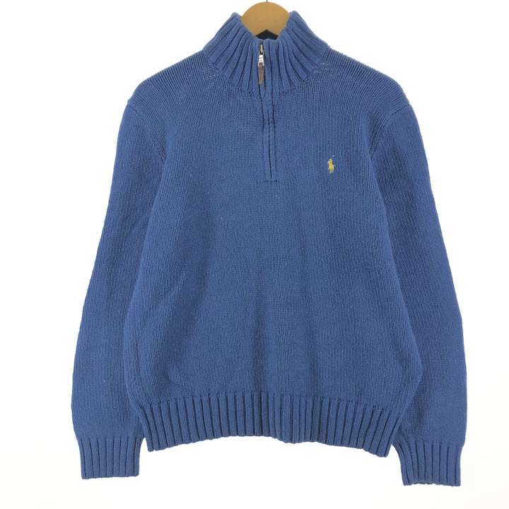 Ralph Lauren POLO by Ralph Lauren Cotton Knit Half Zip Sweater Men's L /eaa358288