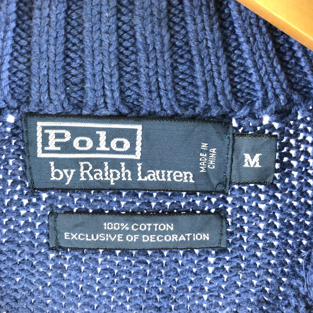 Ralph Lauren POLO by Ralph Lauren Cotton Knit Half Zip Sweater Men's L /eaa358288