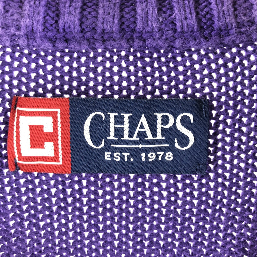 CHAPS Cotton Knit Half Zip Sweater Men's L /eaa358291