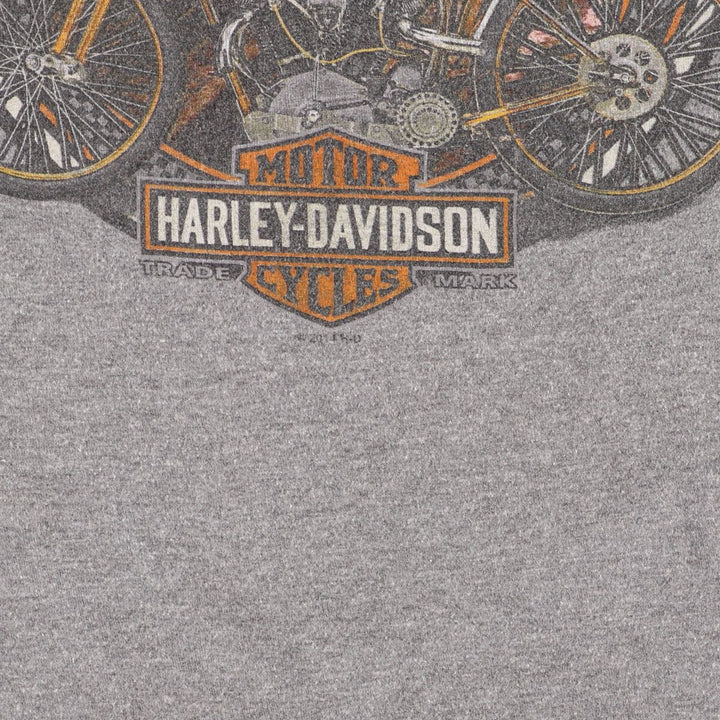 Harley-Davidson Hanes Double-sided Print Motorcycle Bike T-Shirt Men's XXL /eaa358346