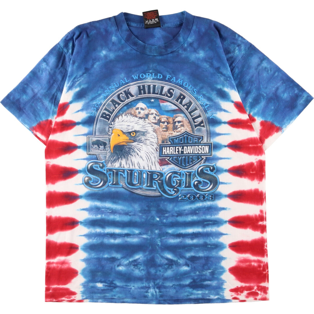 Harley-Davidson Tie-dye Pattern Eagle Motorcycle Bike T-shirt Made in USA Men's M /eaa358348