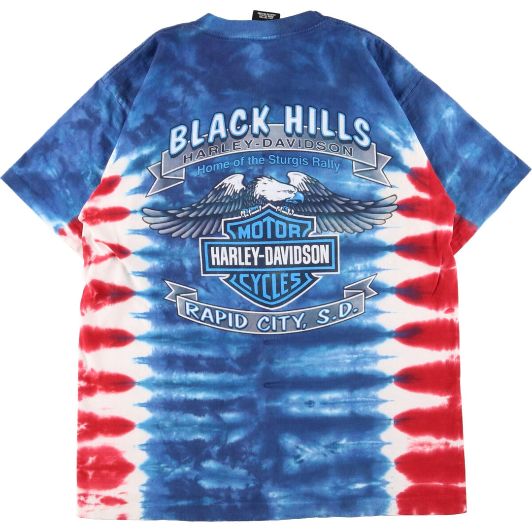 Harley-Davidson Tie-dye Pattern Eagle Motorcycle Bike T-shirt Made in USA Men's M /eaa358348