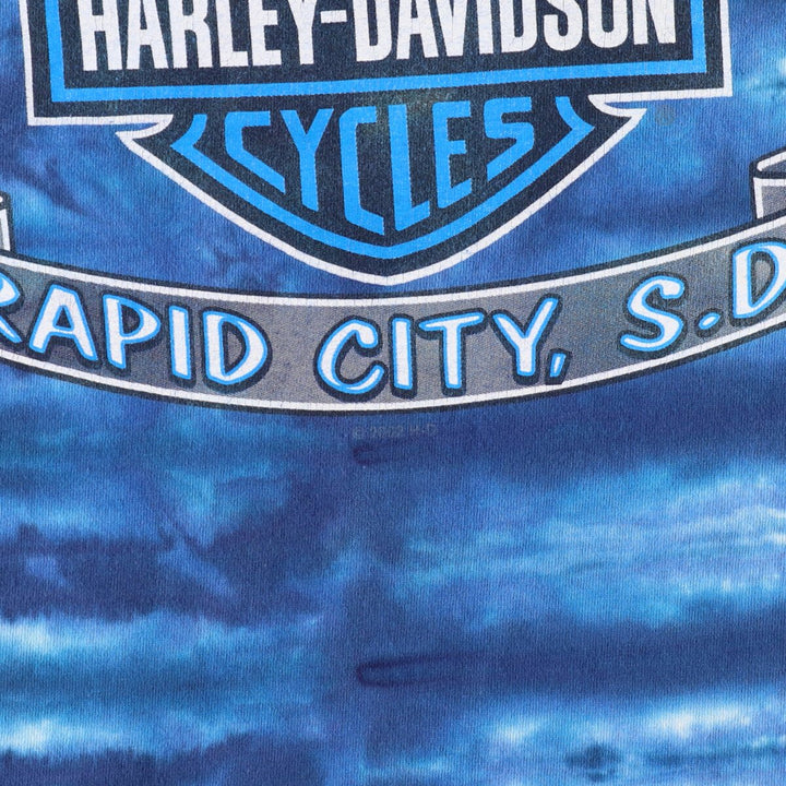 Harley-Davidson Tie-dye Pattern Eagle Motorcycle Bike T-shirt Made in USA Men's M /eaa358348