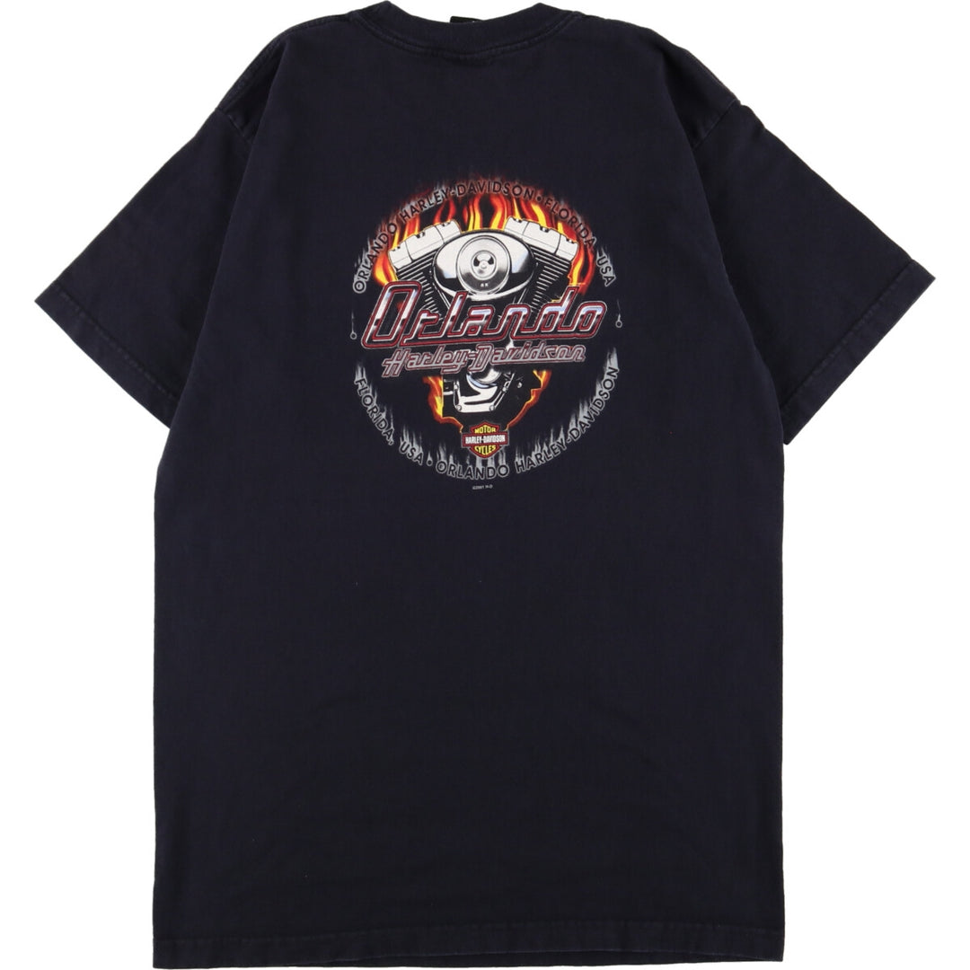 Harley-Davidson Double-sided Print Motorcycle Bike T-Shirt Made in USA Men's M /eaa358552