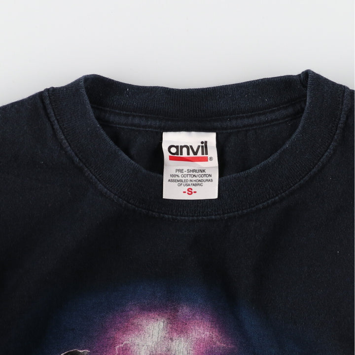 Anvil Bar Tag PIRATES OF THE CARIBBEAN Long Sleeve T-Shirt, Men's S cotton black type Vintage Second Hand