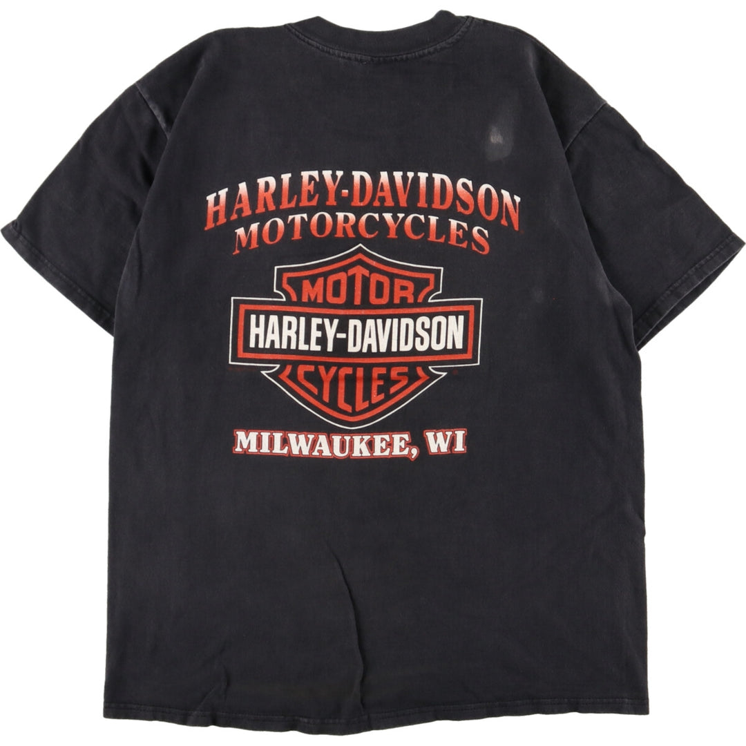 90'S Harley-Davidson Double-sided Print Motorcycle Bike T-Shirt Men's L Vintage /eaa358664