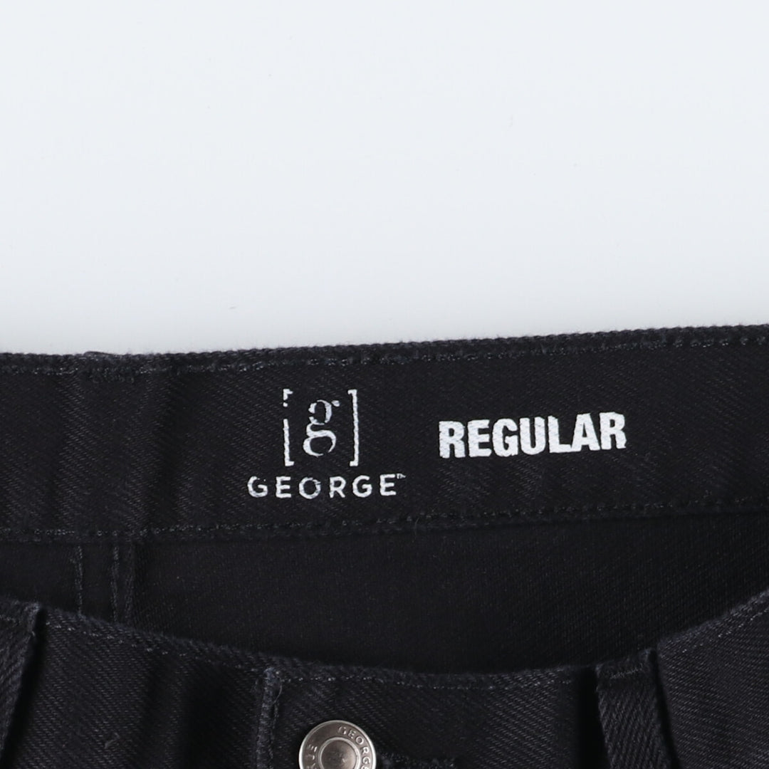 GEORGE REGULAR Black Jeans Straight Denim Pants Men's w35 /eaa358834