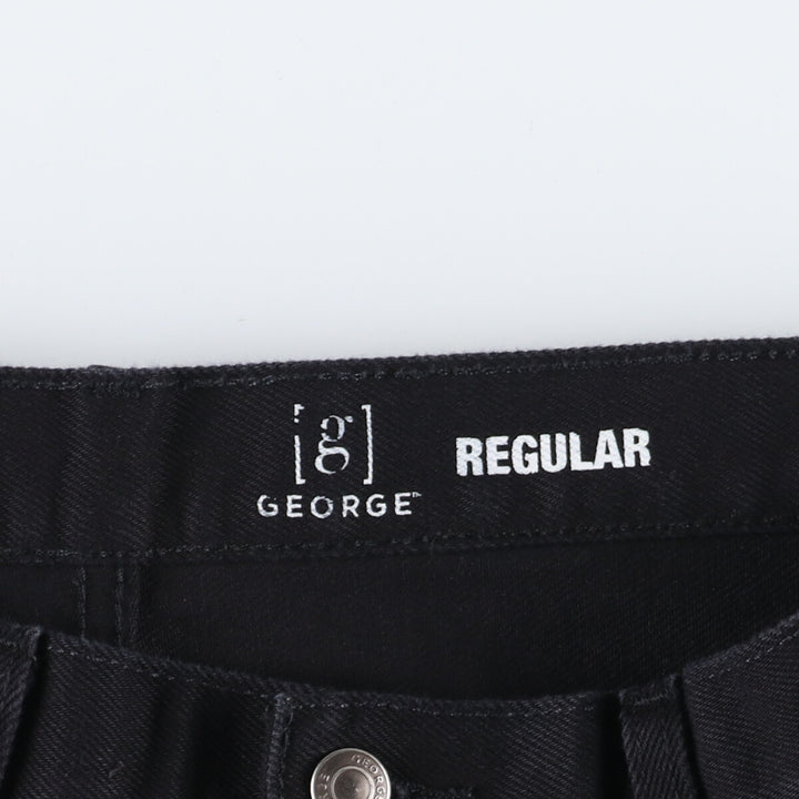 GEORGE REGULAR Black Jeans Straight Denim Pants Men's w35 /eaa358834