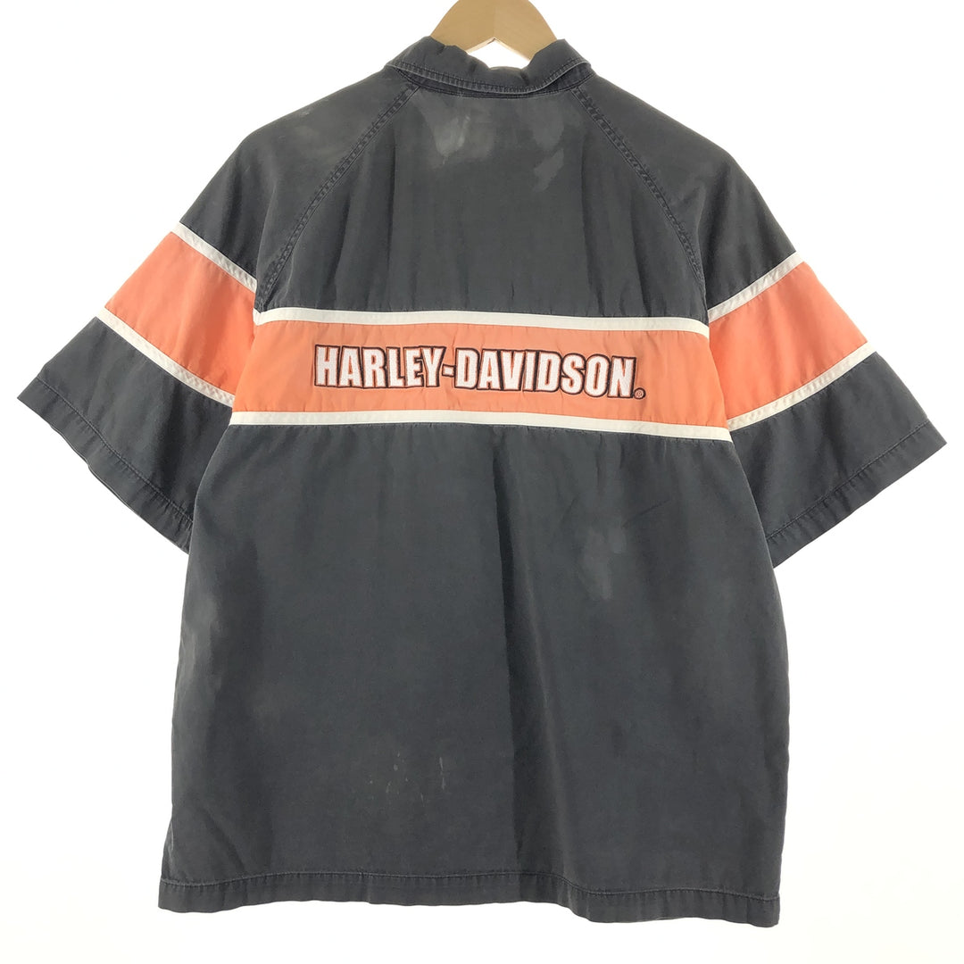 Harley-Davidson Back Logo Short Sleeve Work Shirt Women's XL /eaa360168