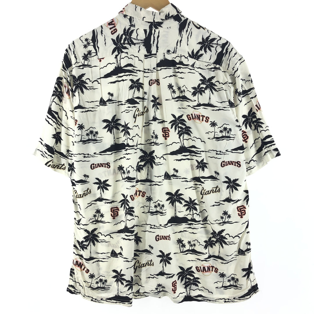 Reyn Spooner BASEBALL GIANTS all-over print rayon Hawaiian aloha shirt, men's L /eaa360738