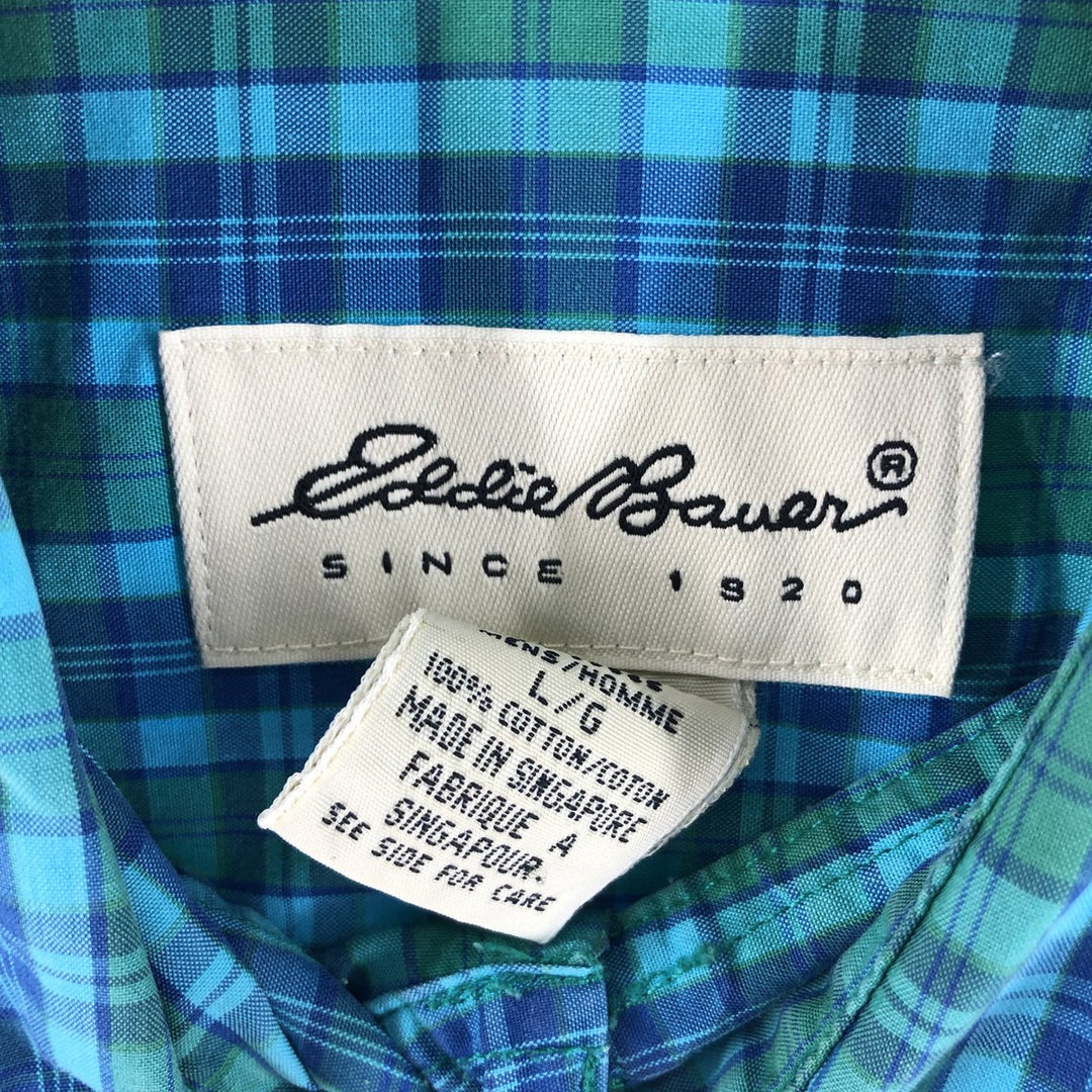 Eddie Bauer Short Sleeve Button Down Check Shirt Men's XL /eaa360747