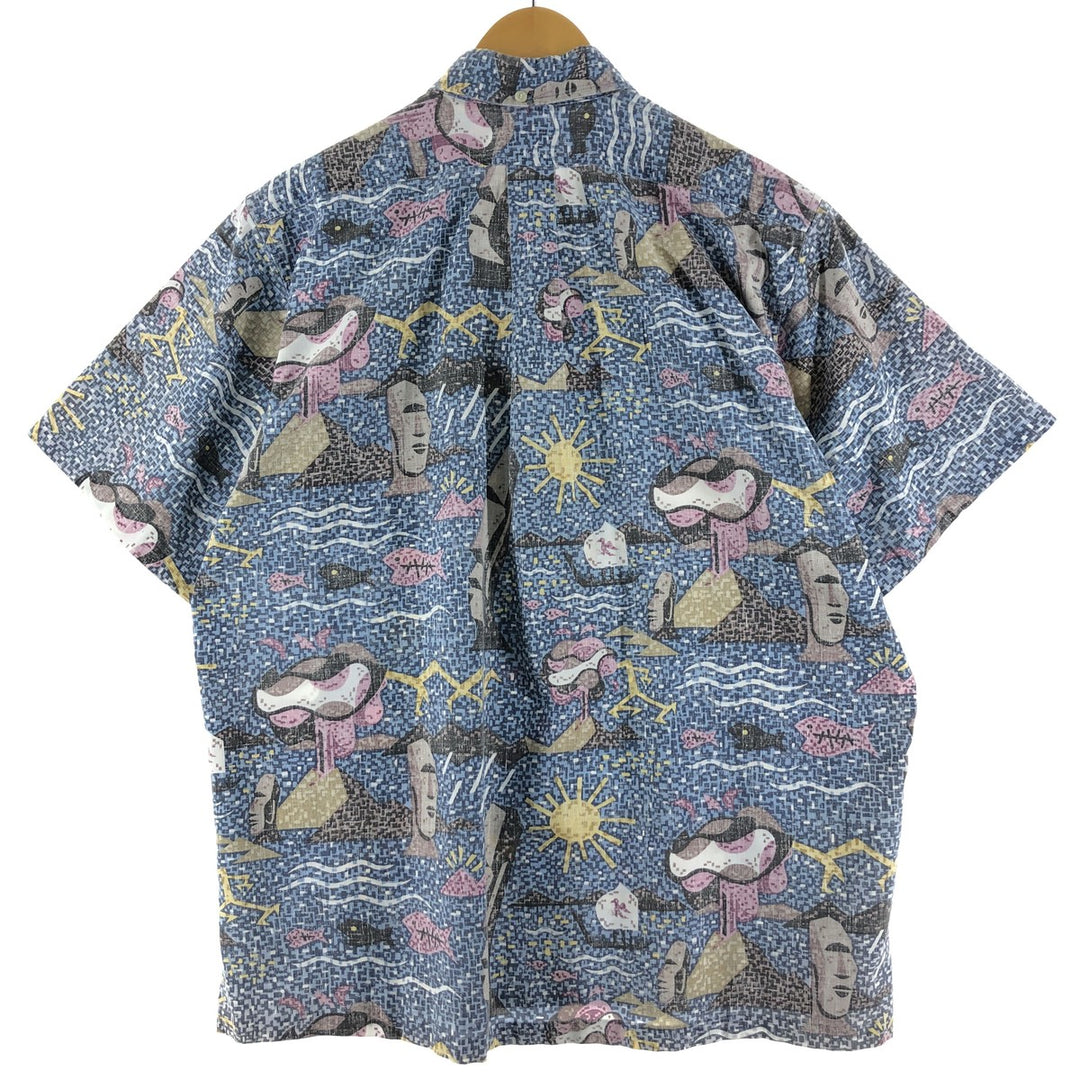 90'S Reyn Spooner Swimsuit Tag Bikini Tag Button Down Hawaiian Aloha Shirt Made in Hawaii Men's L Vintage /eaa360777