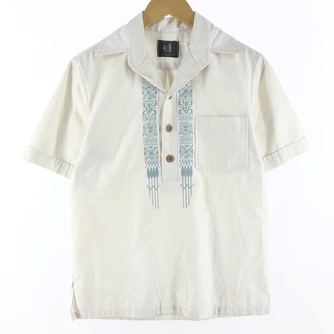 70'S IOLANI all-over print open collar Hawaiian aloha shirt women's S vintage /eaa360788