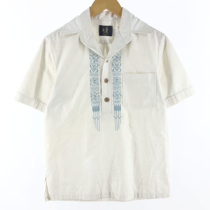 70'S IOLANI all-over print open collar Hawaiian aloha shirt women's S vintage /eaa360788