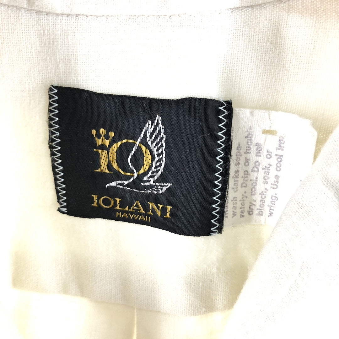 70'S IOLANI all-over print open collar Hawaiian aloha shirt women's S vintage /eaa360788