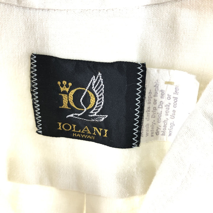 70'S IOLANI all-over print open collar Hawaiian aloha shirt women's S vintage /eaa360788