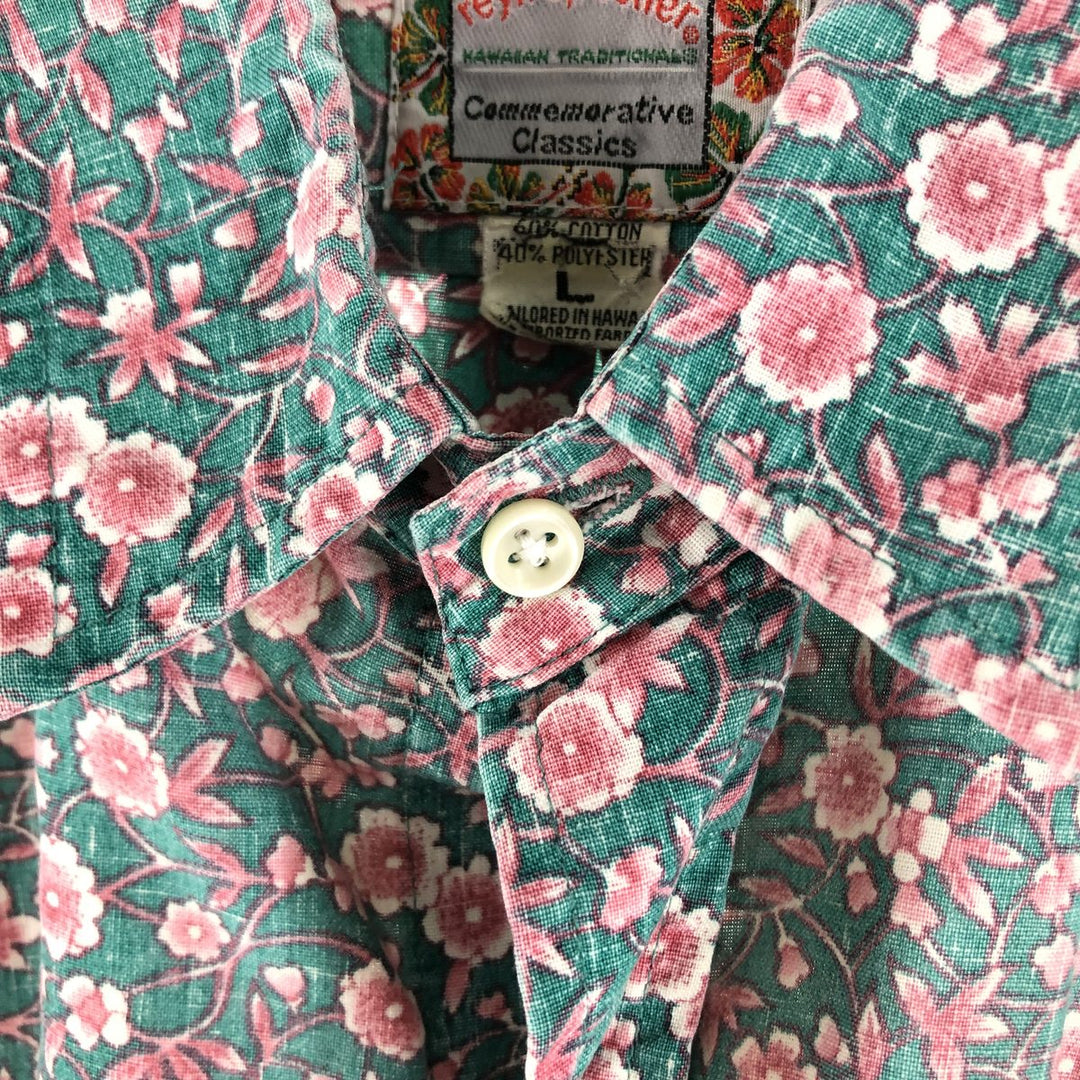 Reyn Spooner COMMEMORATIVE CLASSICS All-over Floral Aloha Shirt Made in Hawaii Men's L /eaa360789