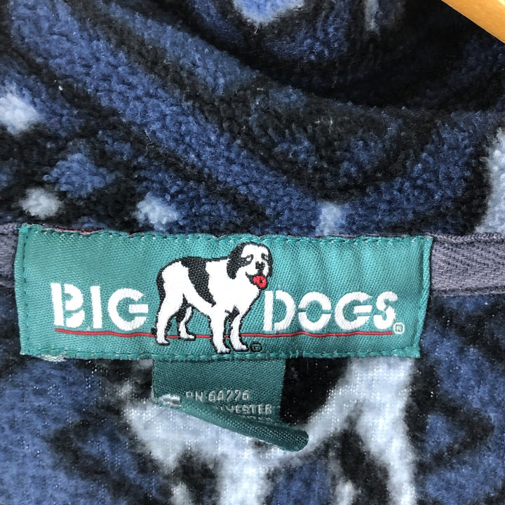 BIG DOGS all-over print half-zip fleece pullover men's XL /eaa361700