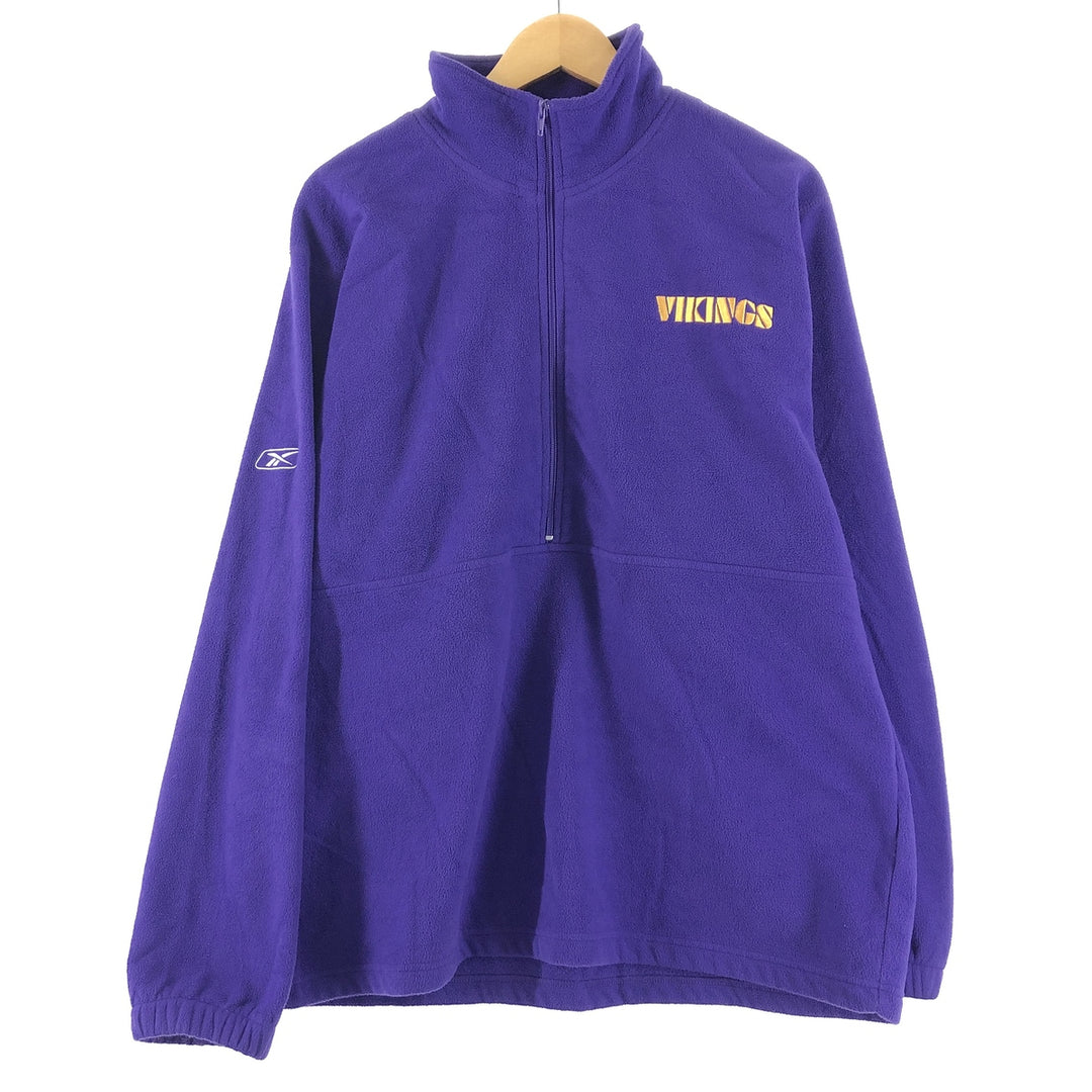 Reebok NFL MINNESOTA VIKINGS Minnesota Vikings Half Zip Fleece Pullover Men's L /eaa361758