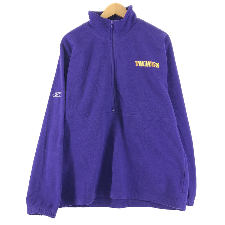 Reebok NFL MINNESOTA VIKINGS Minnesota Vikings Half Zip Fleece Pullover Men's L /eaa361758