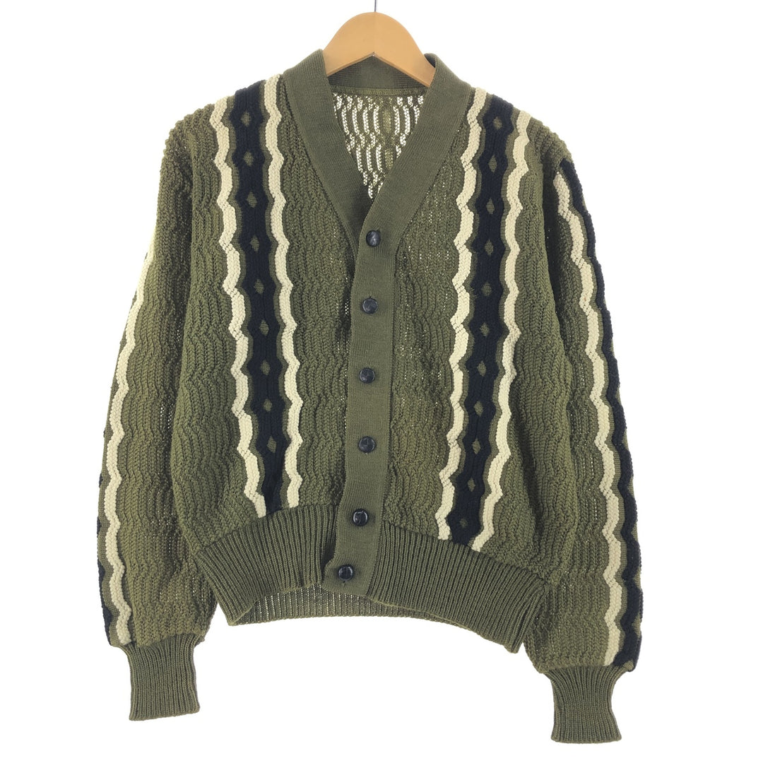 Acrylic knit cardigan, men's S /eaa362171