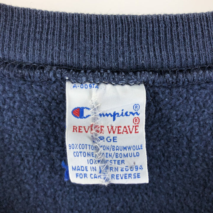 90'S Champion Reverse Weave Embroidered Tag One Point Logo Sweatshirt Trainer Men's L Vintage /eaa362829