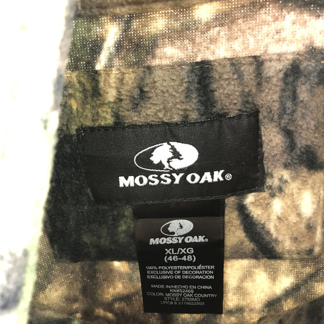 MOSSY OAK Camouflage Pattern Real Tree Camo Fleece Jacket Men's XL /eaa363113