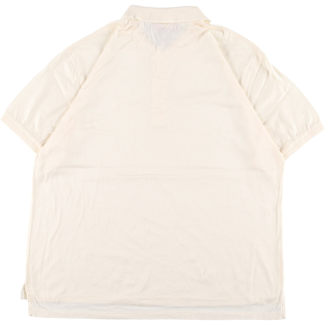 Ralph Lauren POLO SPORT Short-Sleeve Polo Shirt, Men's Size M cotton ivory Vintage Second Hand
