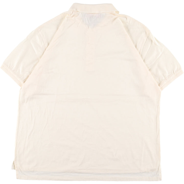 Ralph Lauren POLO SPORT Short-Sleeve Polo Shirt, Men's Size M cotton ivory Vintage Second Hand