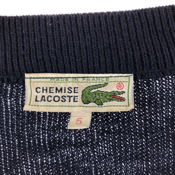 80'S Lacoste LACOSTE CHEMISE French Lacoste wool knit cardigan made in France 5 Men's XL Vintage /eaa363855