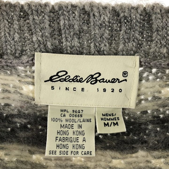 Eddie Bauer All-over Print Wool Knit Sweater Men's L /eaa363887