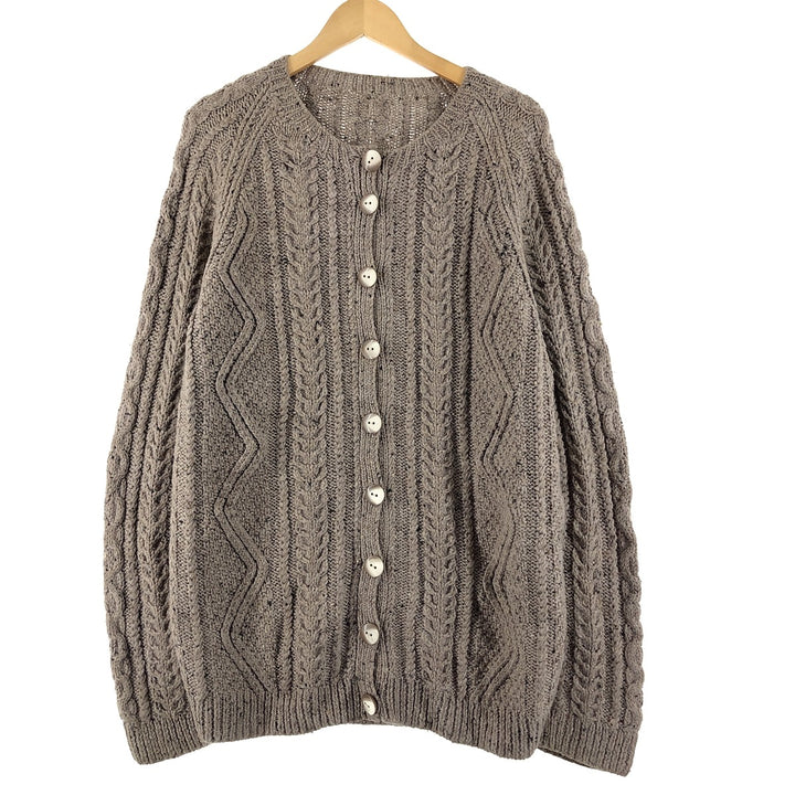 Fisherman Aran knit cardigan, ladies free size /eaa363888