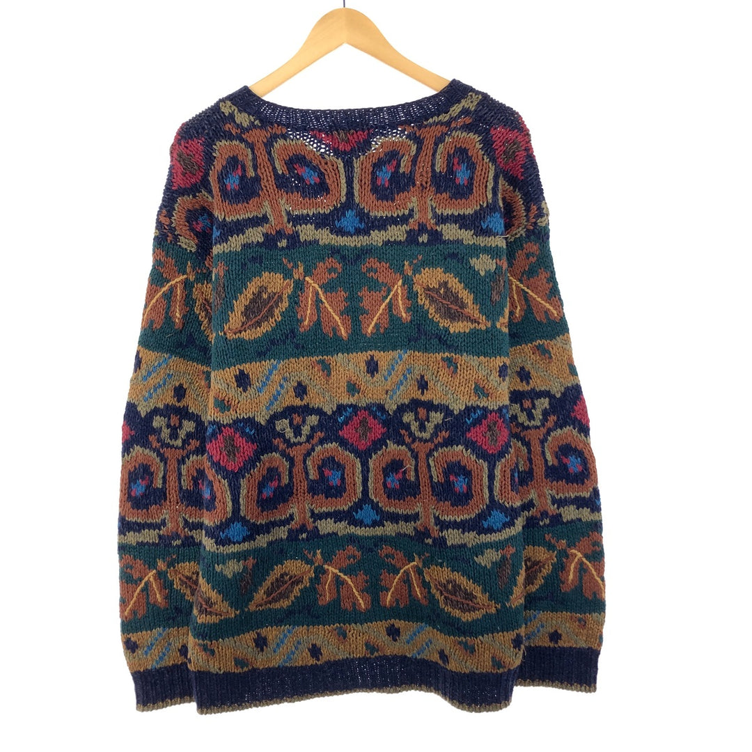 80'S WOOLRICH All-over print wool knit sweater, men's L, vintage / eaa365041