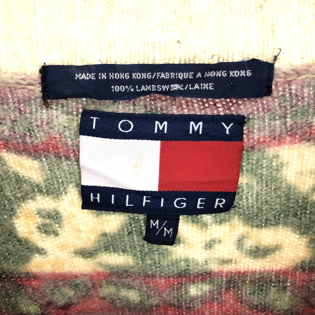 90'S Tommy Hilfiger TOMMY HILFIGER all-over print lambswool knit sweater women's M vintage / eaa365078