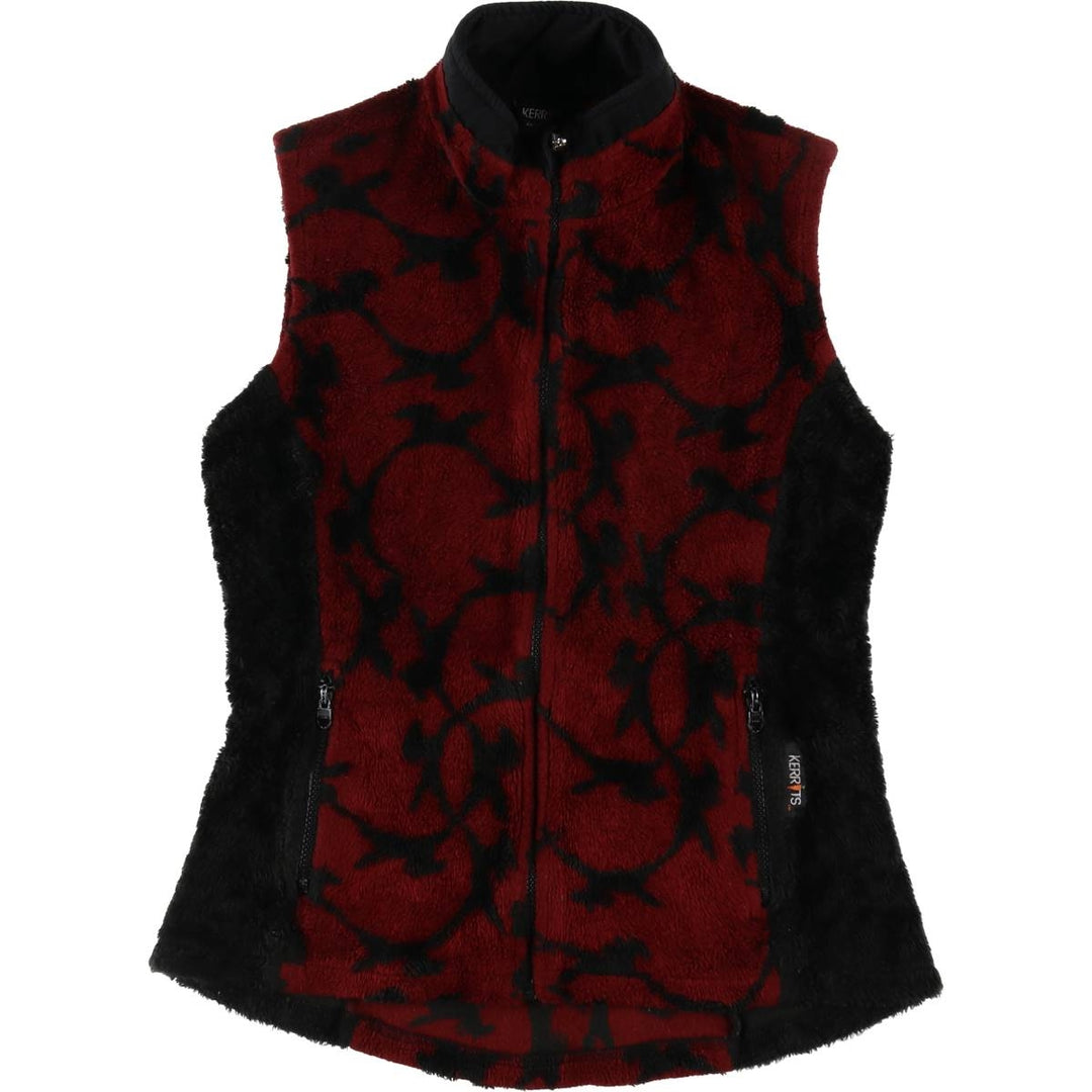 KERRITS all-over print fleece vest, made in Canada, women's size M /eaa365125