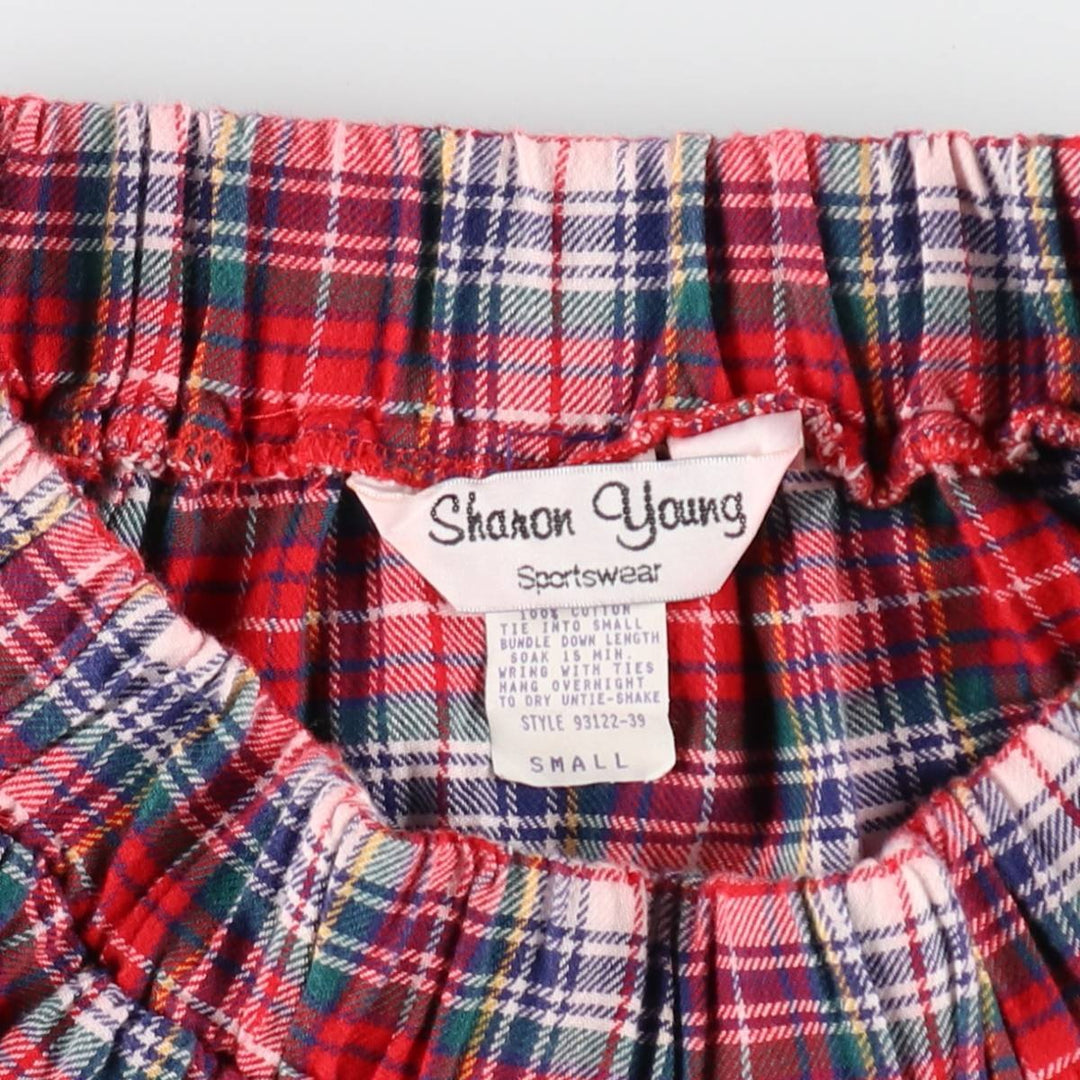 Sharon Young Tartan Check Tiered Skirt Made in USA Women's S Size /eaa365135