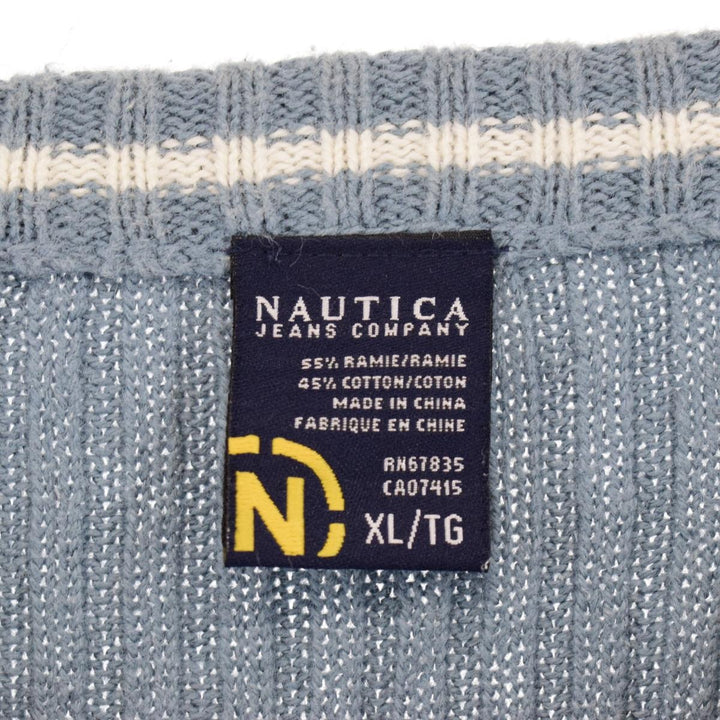 NAUTICA JEANS COMPANY Ribbed Cotton Knit Sweater Men's XL /eaa365155