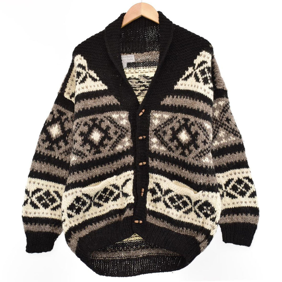 NOMADIC TRADERS All-over Print Wool Knit Cardigan Men's L /eaa365170