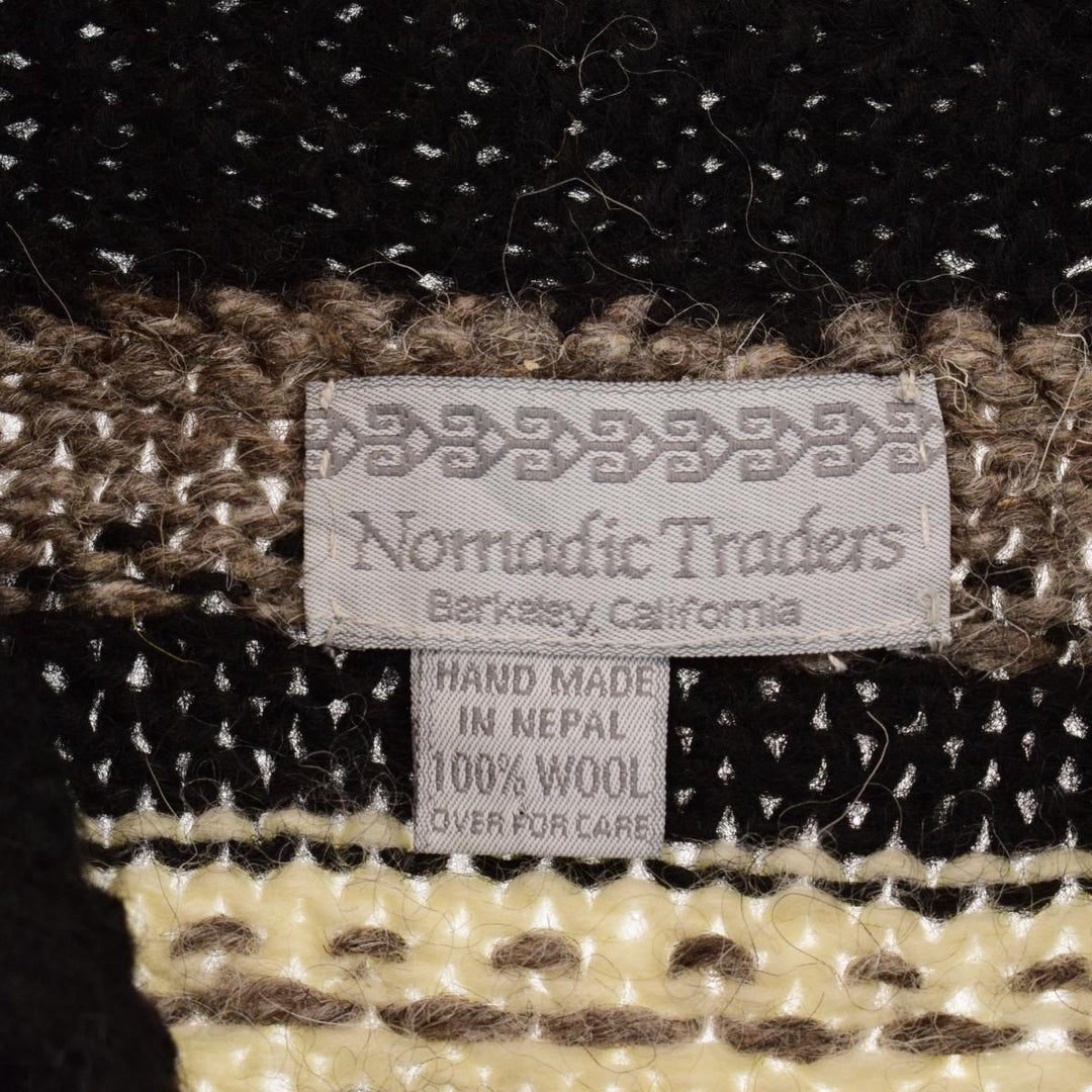 NOMADIC TRADERS All-over Print Wool Knit Cardigan Men's L /eaa365170