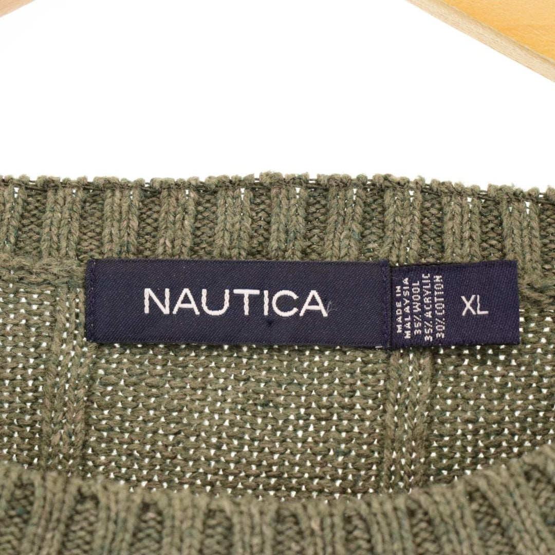 NAUTICA Border Pattern Wool x Acrylic Knit Sweater Men's XL /eaa365182