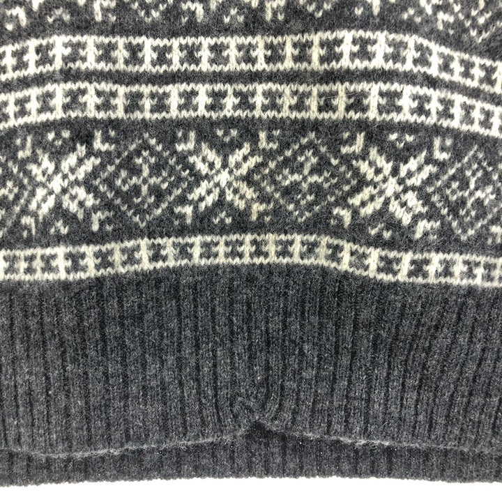 GAP V-neck Snow Pattern Wool Knit Vest Men's XXL /eaa365184