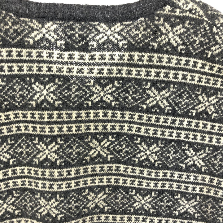 GAP V-neck Snow Pattern Wool Knit Vest Men's XXL /eaa365184