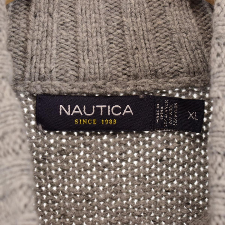 NAUTICA Acrylic Knit Half Button Sweater Men's L /eaa365222